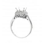 0.71 Cts. 18K White Gold Diamond Engagement Ring With Halo